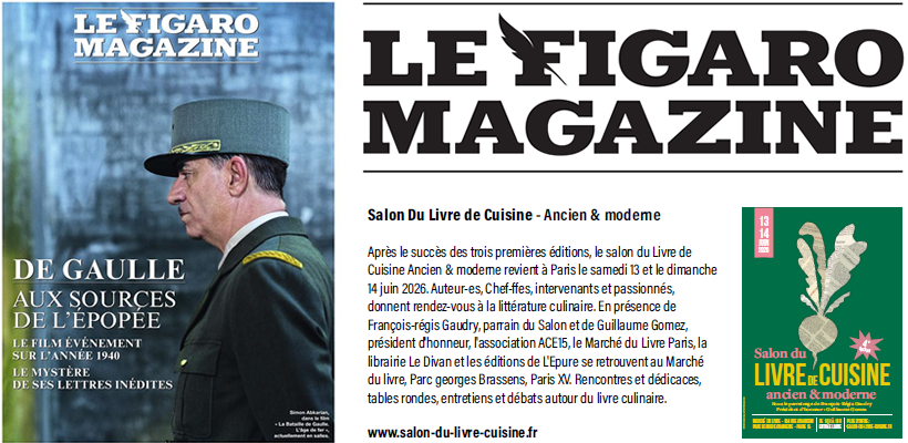 Le Figaro Magazine - 5 juin 2026 - Salon du livre de cuisine - Gaëlle Heudebran - RED communication